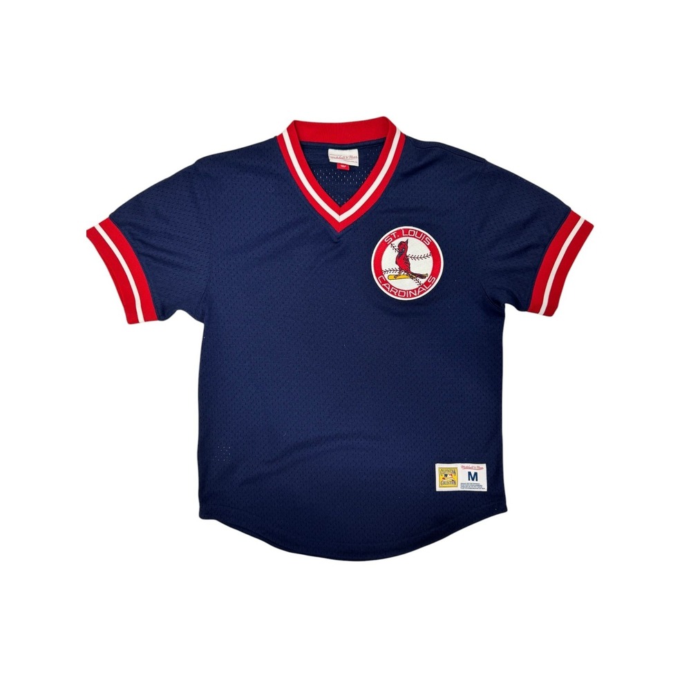 Mitchell & Ness St. Louis Cardinals Cooperstown Collection Mesh V-Neck Jersey M